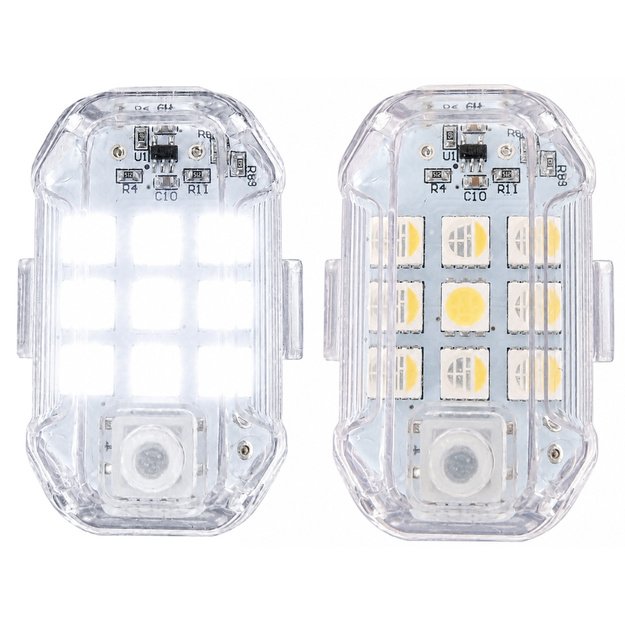 LED RGB stroboskopinės lemputės su nuotolinio valdymo pulteliu – 2 VNT RINKINYS