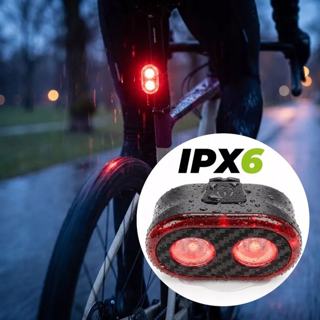 Vayox galinis dviračio žibintas 700mAh 200lm IPX6 VAR200