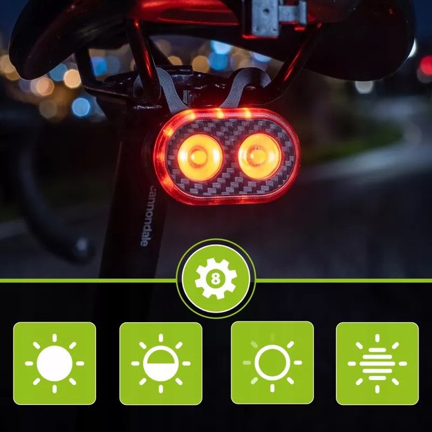 Vayox galinis dviračio žibintas 700mAh 200lm IPX6 VAR200