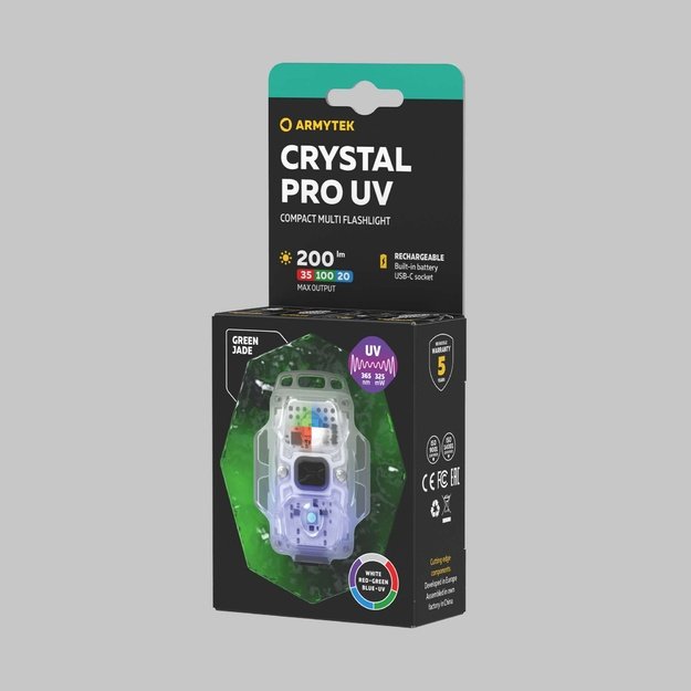 Armytek Crystal Pro UV žibintuvėlis Yellow F10301YUV