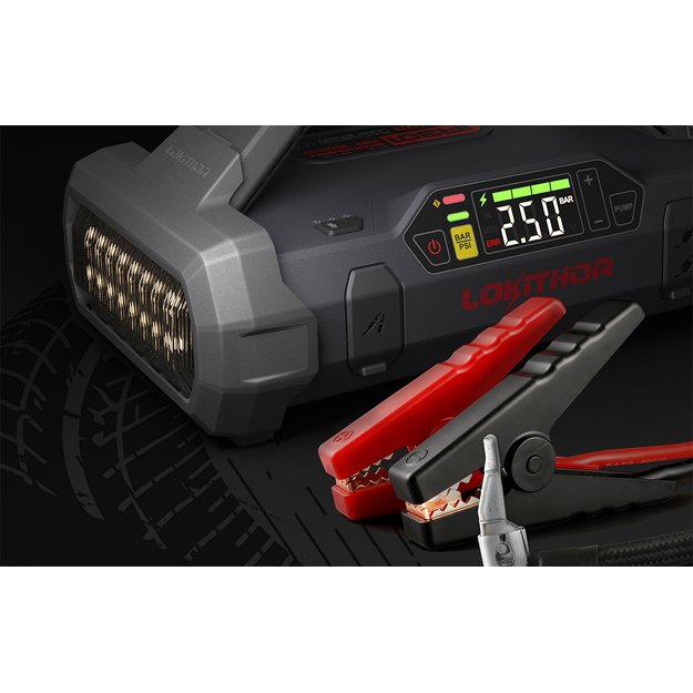 Powerbank / automobilio užvedėjas Lokithor JA301 20000mAh, 2000A, kompresorius 10-150 PSI
