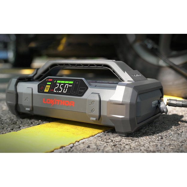Powerbank / automobilio užvedėjas Lokithor JA301 20000mAh, 2000A, kompresorius 10-150 PSI