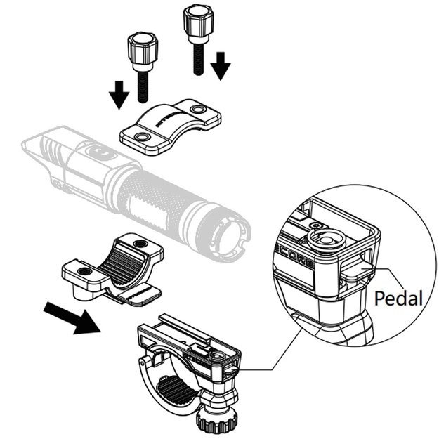 Nitecore BM03 universalus žibintuvėlio laikiklis