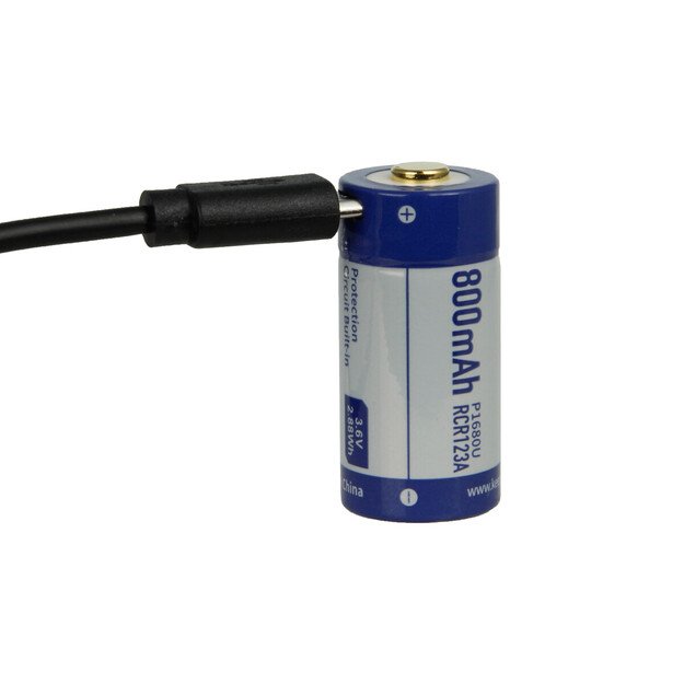 Аккумулятор Keeppower RCR123A 3.6V 800mAh + USB P1680U (2 шт.)