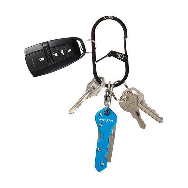 Nite Ize – G serijos dviejų kamerų juodas karabinas Nr. 2 – GS2-01-R6