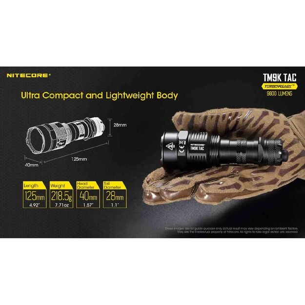 Nitecore TM9K TAC - 9800lm žibintuvėlis