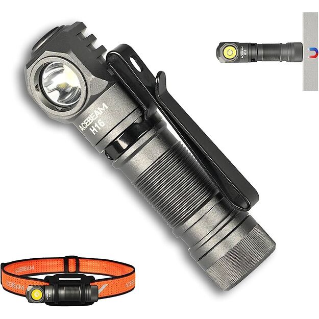 Acebeam H16 žibintuvėlis 1000lm 6500K šaltai balta Pilkas