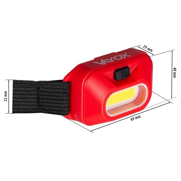 Vayox COB 150lm žibintuvėlis 3xAAA VA0118