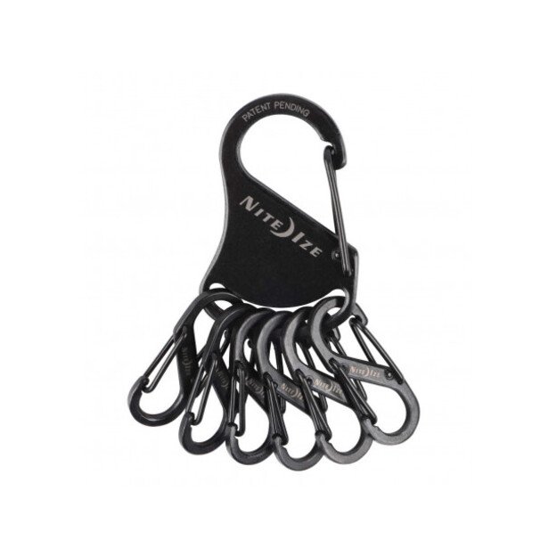 Nite Ize S-Biner juodas raktų laikiklis su karabinu KRS-03-01