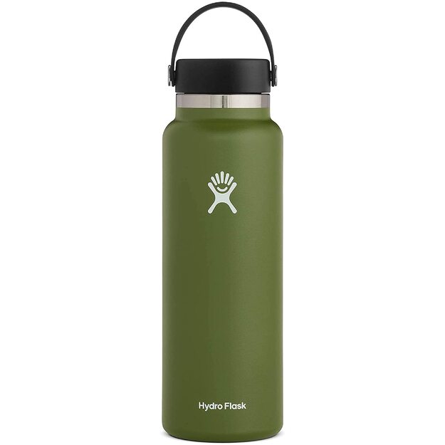 Hydro Flask Wide Mouth with flex cap kelioninė gertuvė 1183 ml W40BTS306 Olive spalva