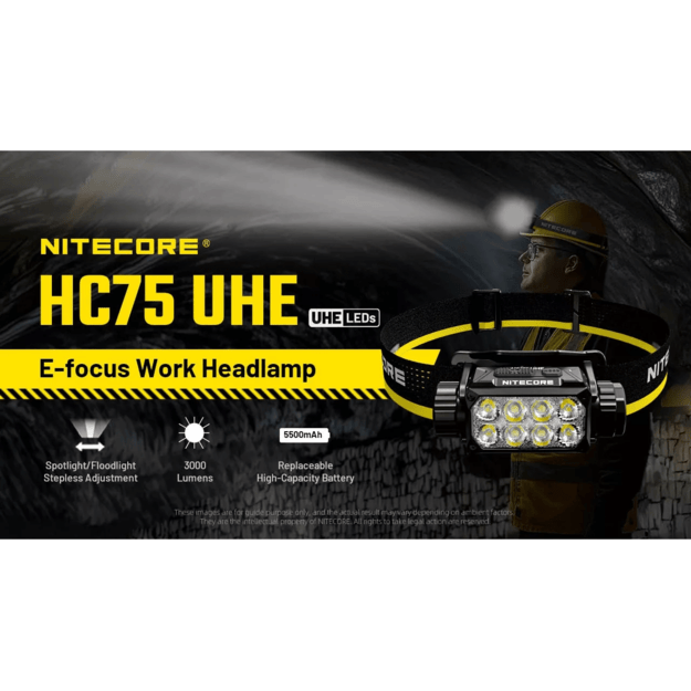 Налобный фонарь Nitecore HC75 UHE 3000лм E-Focus
