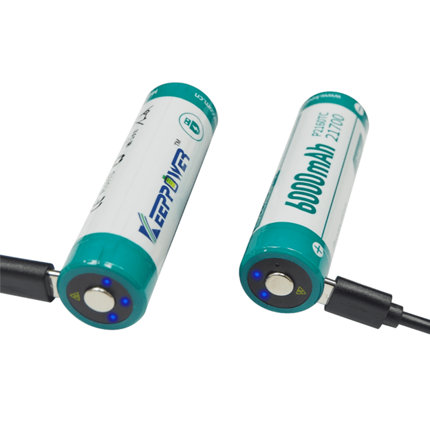 Keeppower ICR21700-600PCM 6000 мАч литий-ионный USB-C аккумулятор P2160TC