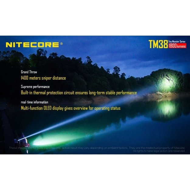 Nitecore TM38 prožektorius