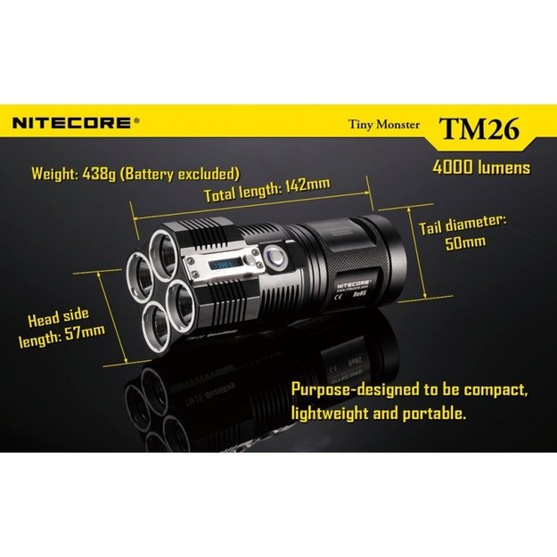 NITECORE TM26 žibintuvėlis