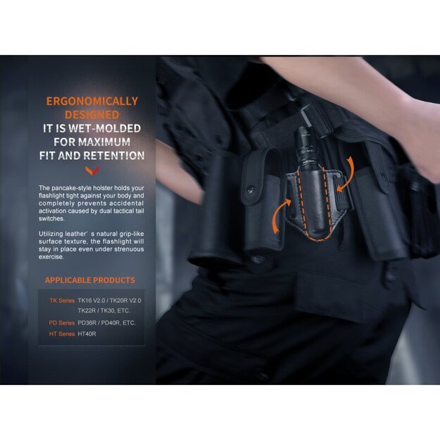 Fenix ALP-20 odinis žibintuvėlio dėklas modeliams TK16 V2.0, TK20R V2.0, PD36R...