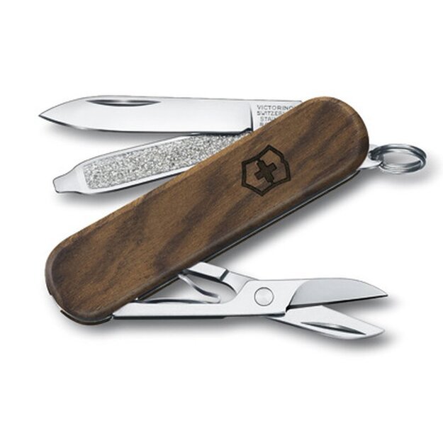 Victorinox 0.6221.63 Classic SD Wood peiliukas, 58 mm, walnut wood