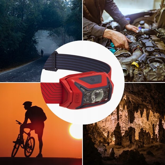 Petzl Actik 450lm žibintuvėlis E063AA03 RAUDONA / JUODA 