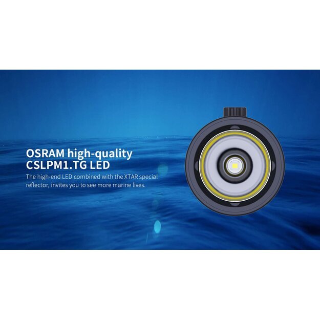 XTAR D26 1600S žibintuvėlis nardymui 1600lm