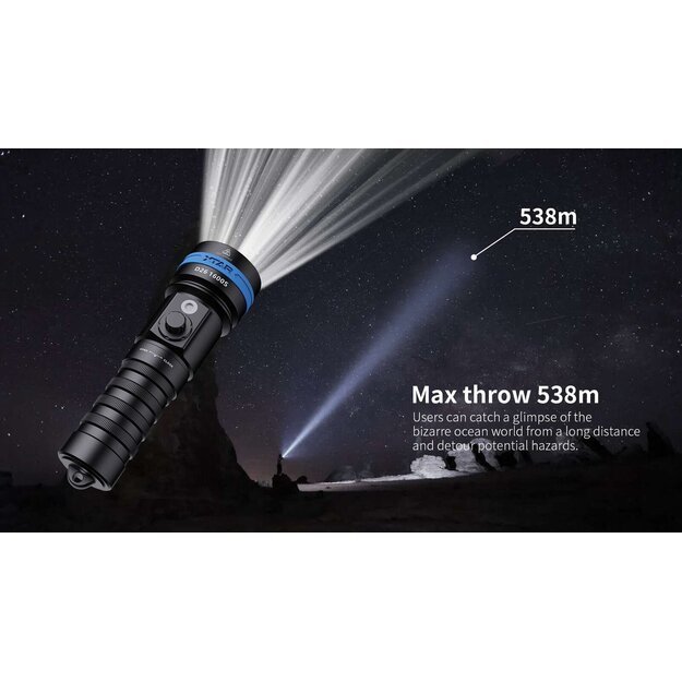 XTAR D26 1600S žibintuvėlis nardymui 1600lm