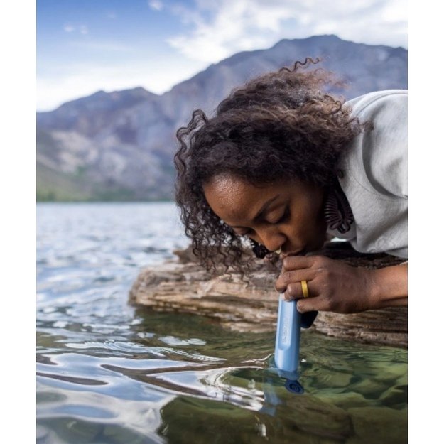 LifeStraw Peak serijos asmeninis vandens filtras "Mountain Blue" LSPSPMBWW