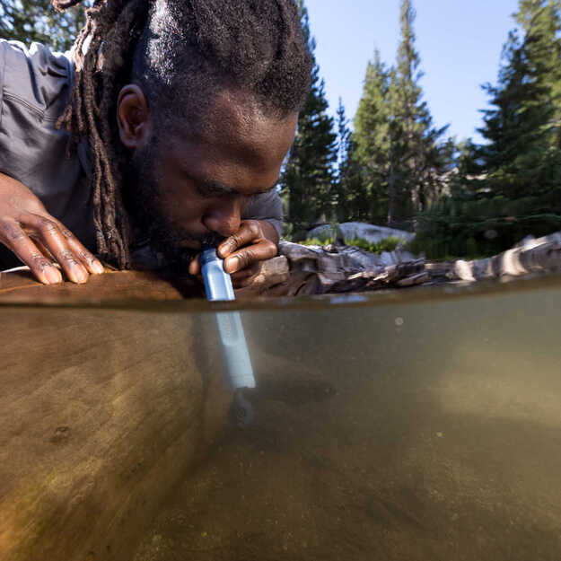 LifeStraw Peak serijos asmeninis vandens filtras "Mountain Blue" LSPSPMBWW