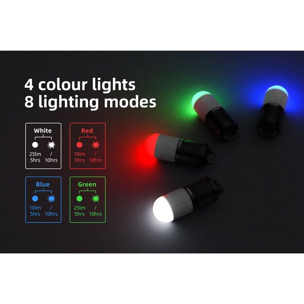 XTAR SD1 KT LED RGBW mini nardymo žibintuvėlis