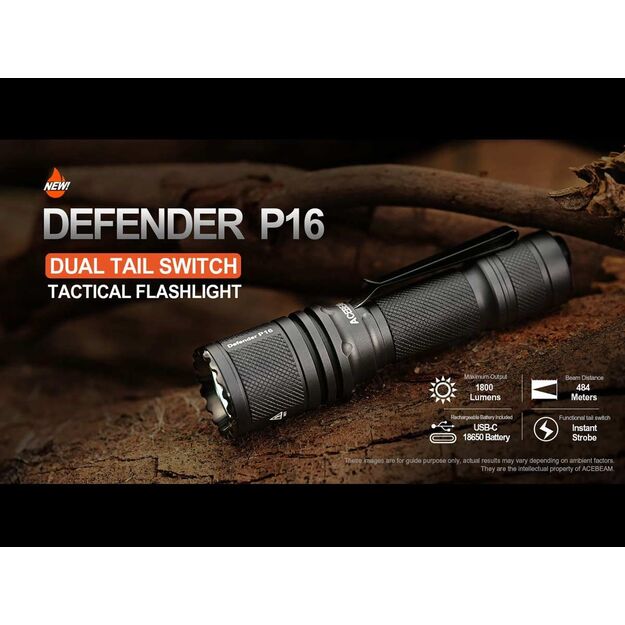 AceBeam P16 1800lm žibintuvėlis