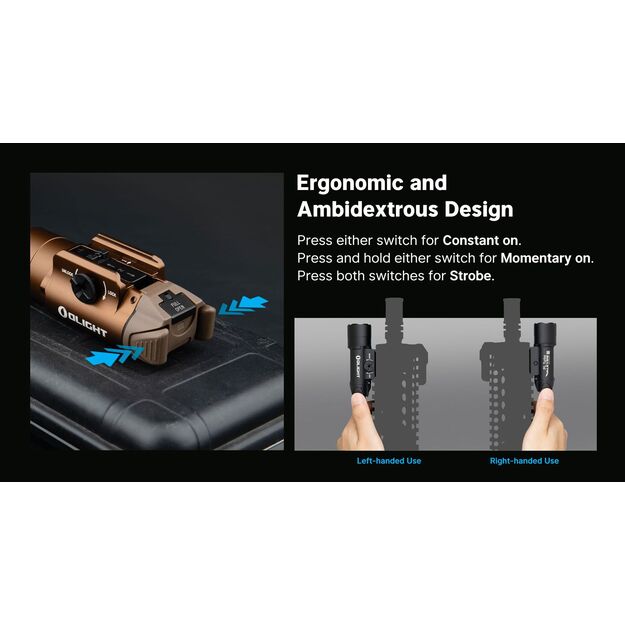 Olight PL Turbo Valkyrie Black, фонарик 800 люмен