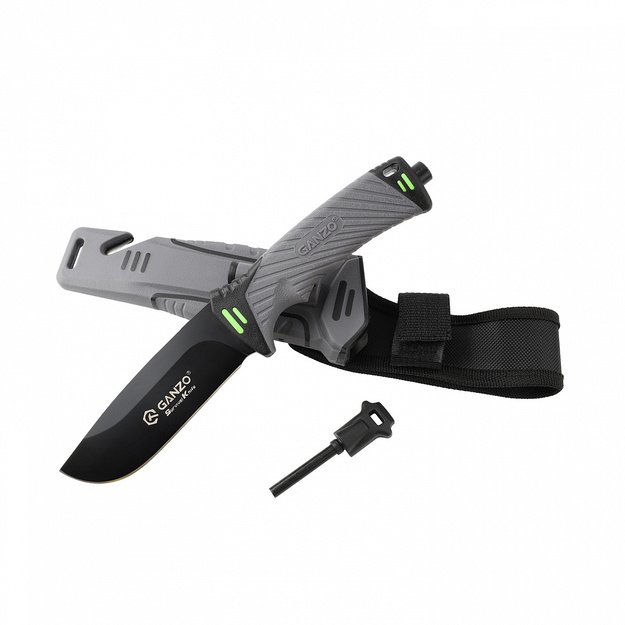 Ganzo G8012-GY flintlock fiksuotas peilis