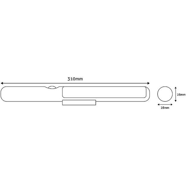 LED įkraunamas šviestuvas baldams 2.5W su jutikliu Avide