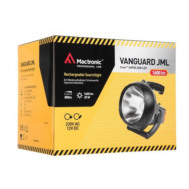 Mactronic įkraunamas prožektorius Vanguard JML 1600lm PSL0032
