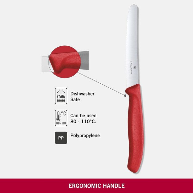 Victorinox Swiss Classic pomidorų ir stalo peilis 11 cm Raudonas 6.7831