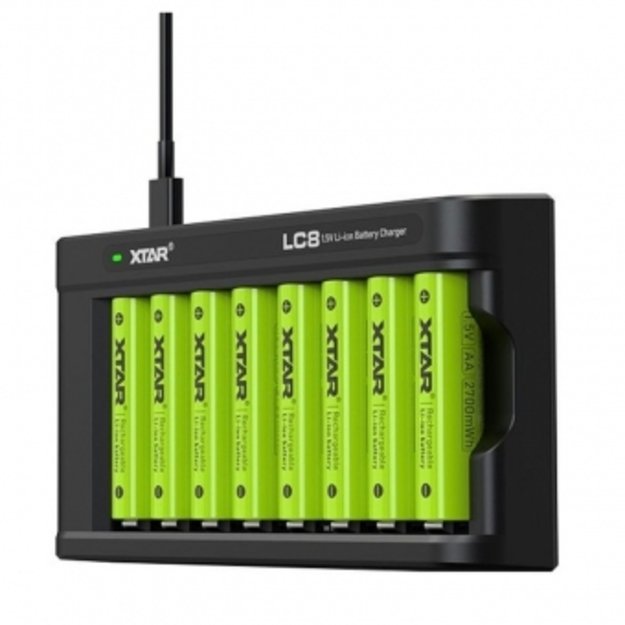 Зарядное устройство Xtar LC8 AA/AAA 1,5 В Li-ION USB-C