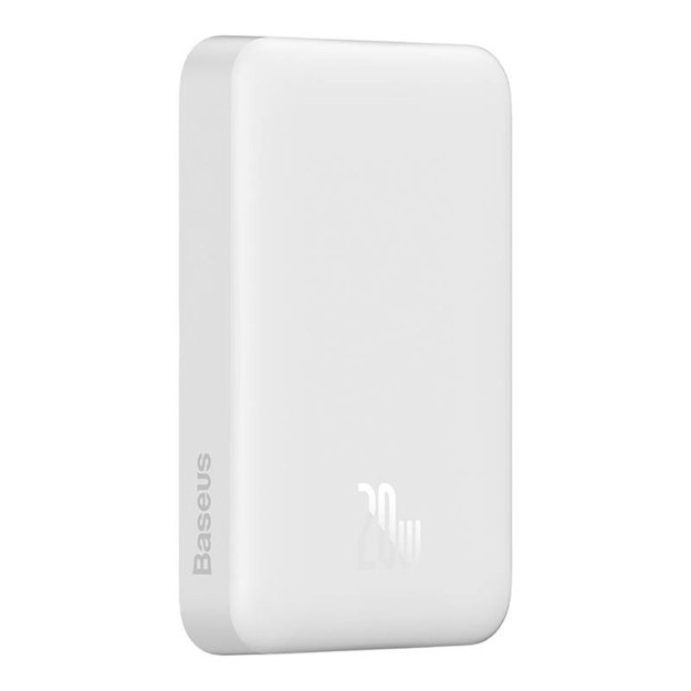 Maitinimo baterija Baseus Magnetic, 10000 mAh, USB-C 20W, MagSafe (balta)