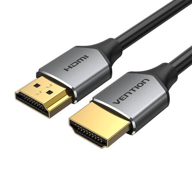 Itin plonas HDMI kabelis Vention ALEHD 0,5 m 4K 60 Hz (pilkas)