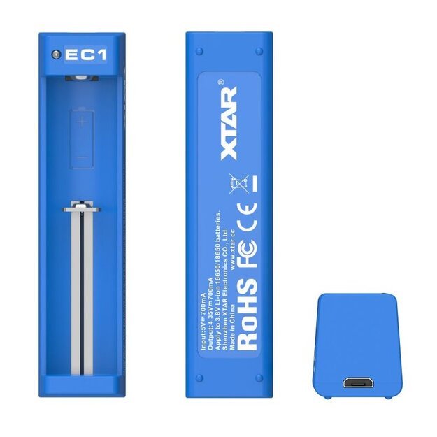 XTAR EC1 baterijų įkroviklis