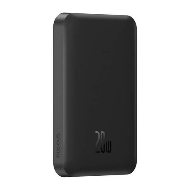 Magnetinis mini maitinimo blokas Baseus 5000 mAh, USB-C 20W (juodas)