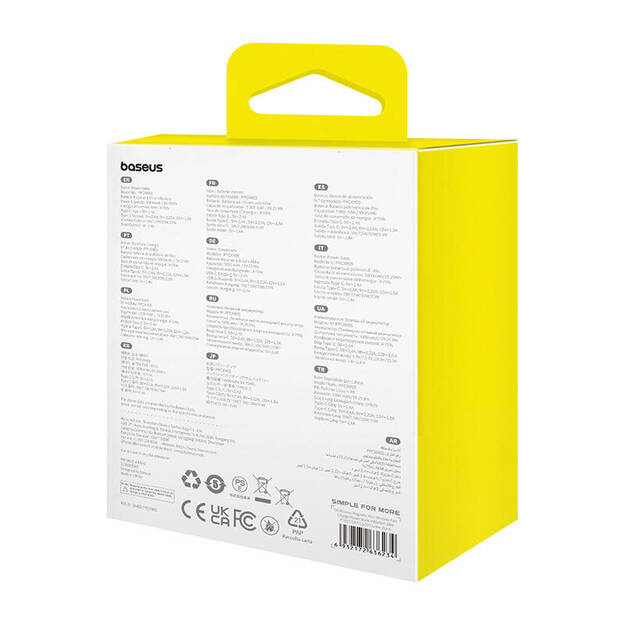 Magnetinis mini maitinimo blokas Baseus 5000 mAh, USB-C 20W (juodas)