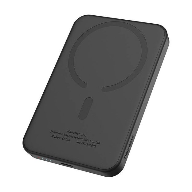 Magnetinis mini maitinimo blokas Baseus 5000 mAh, USB-C 20W (juodas)