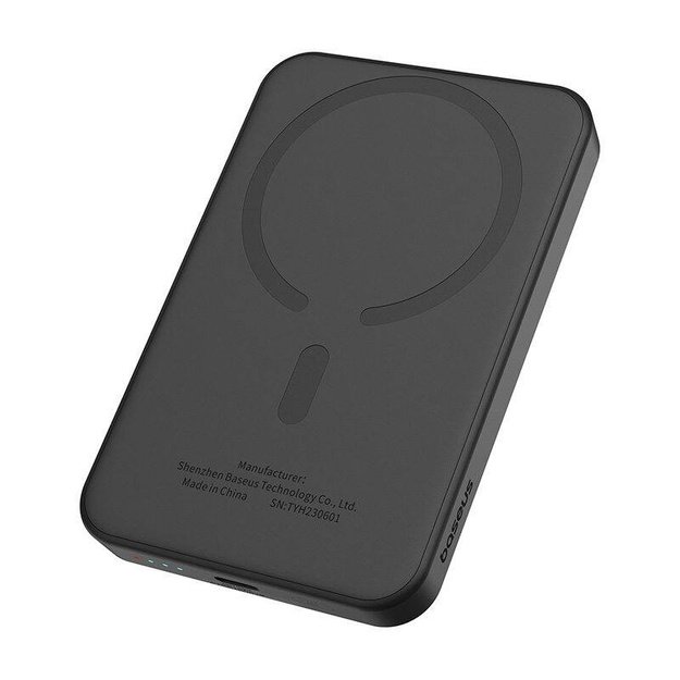 Magnetinis mini maitinimo blokas Baseus 5000 mAh, USB-C 20W (juodas)