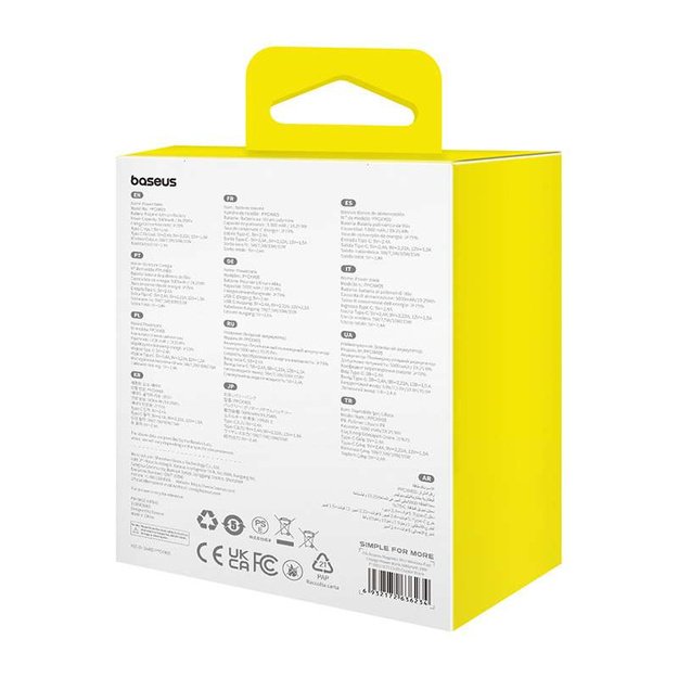 Magnetinis mini maitinimo blokas Baseus 5000 mAh, USB-C 20W (juodas)