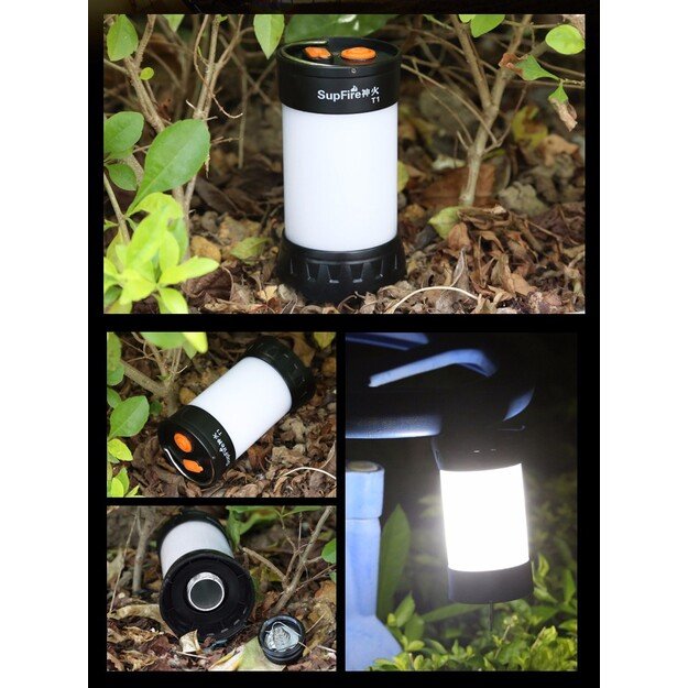 Supfire T1 kempingo lempa