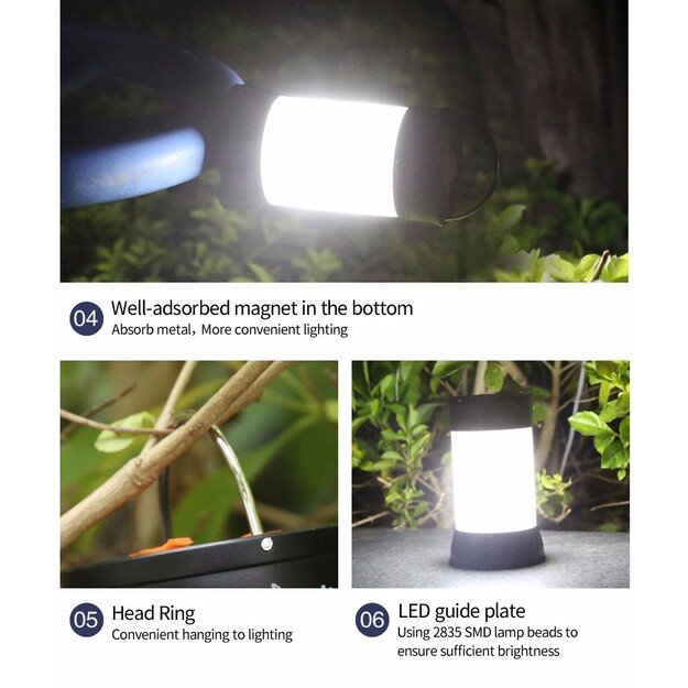 Supfire T1 kempingo lempa