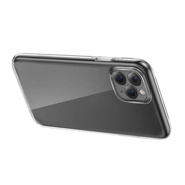 Baseus Crystal Series dėklas iPhone 11 pro max (skaidrus) + grūdintas stiklas + valymo rinkinys