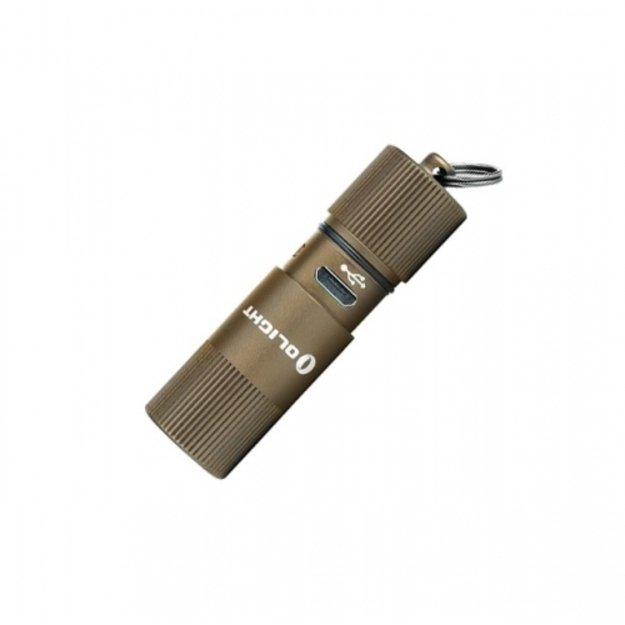 Olight i1R 2 EOS DESERT TAN keychain reachargeable flashlight with USB cable