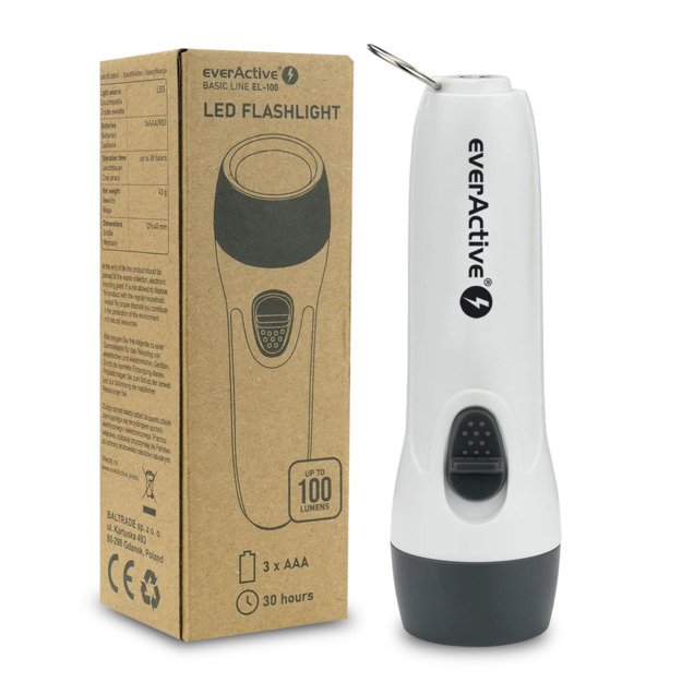 EverActive EL-100 Ручной светодиодный фонарь 3xAAA