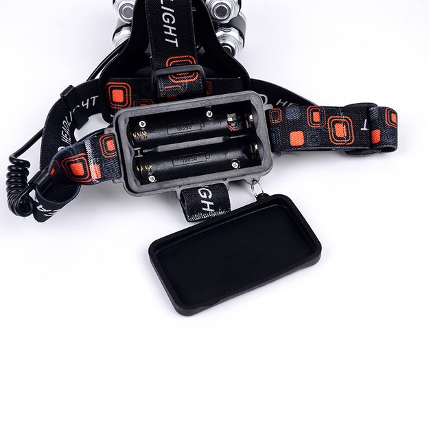 Prožektorius ant galvos 5X su Zoom fokusavimo funkcija