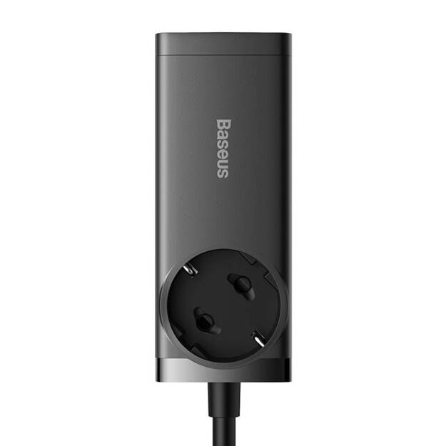 Настенное зарядное устройство Baseus GaN3 Pro / разветвитель питания 2xUSB + 2xUSB-C + AC, 100 Вт (черный)