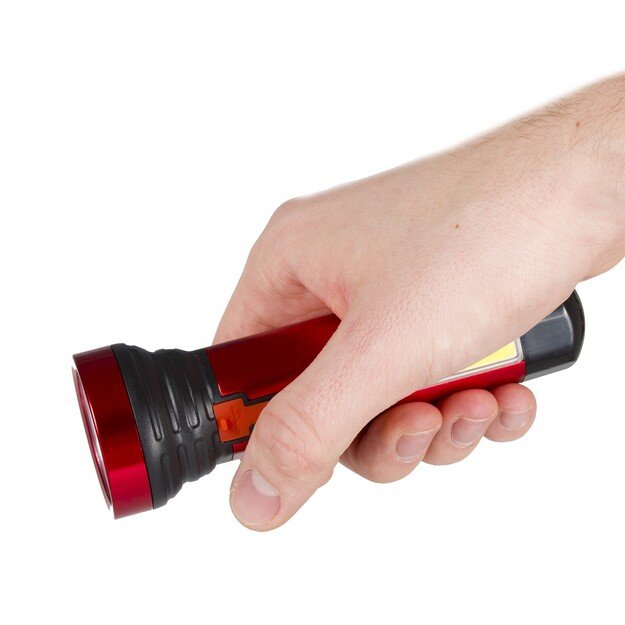 Aliuminis įkraunamas žibintuvėlis COB+LED