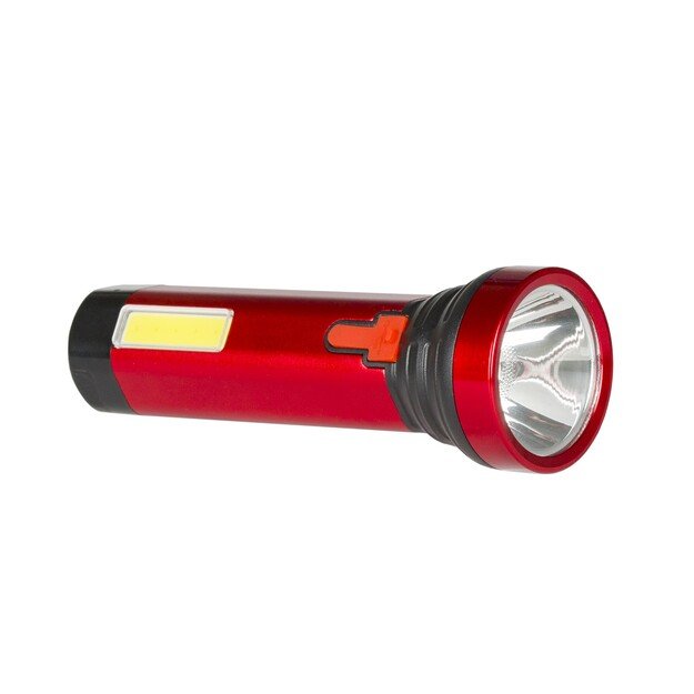 Aliuminis įkraunamas žibintuvėlis COB+LED